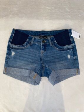 Maternity Denim Shorts Size XS Blue Underbelly